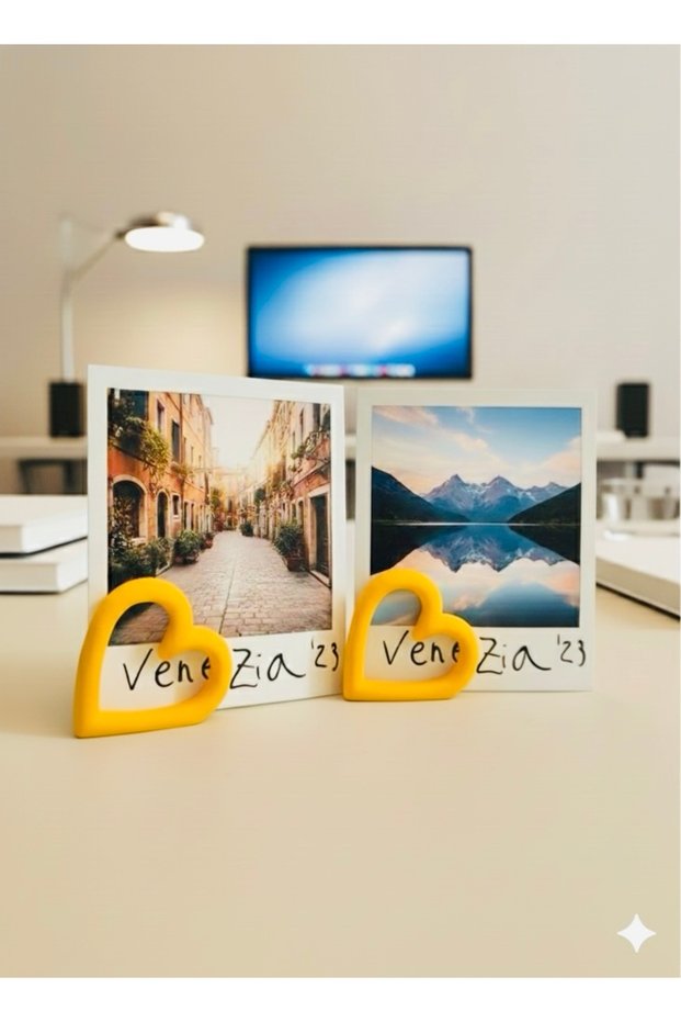 2-Piece Heart Note and Photo Holder-Note Holder-Card Holder-Note Holder-Photo Holder-Desktop Organizer