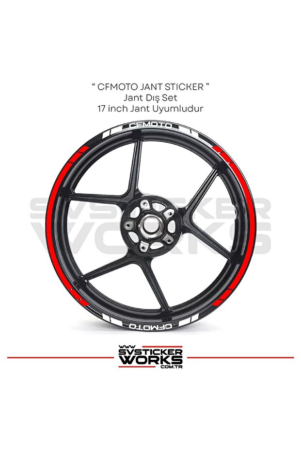 Cfmoto Wheel Rim Sticker Rim Strip Set of 16 Compatible with All Models Sticker Label Model