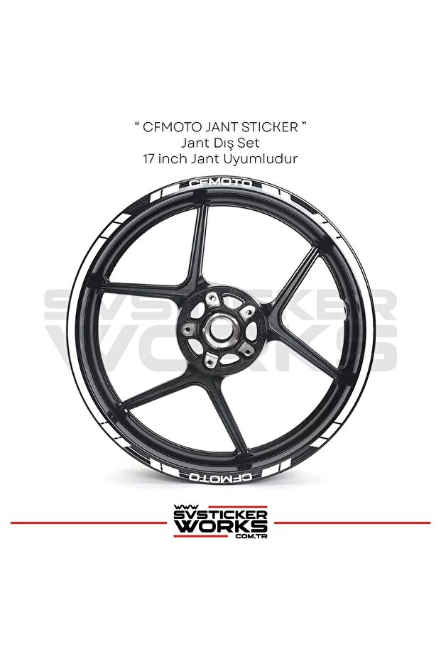 Cfmoto Wheel Rim Sticker Rim Strip Set of 16 Compatible with All Models Sticker Label Model