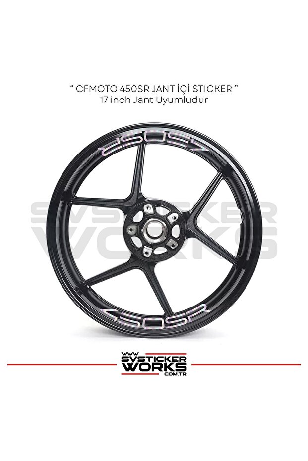 ملصق CFMOTO 450SR داخل حافة العجلة مع مجموعة من 8 قطع من الملصقات