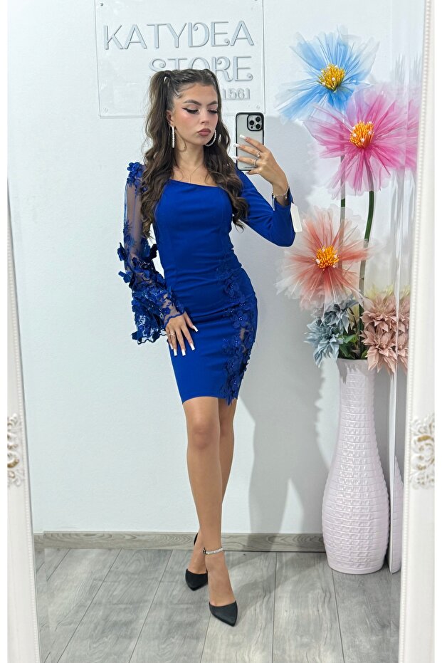 Rochie eleganta albastra Sofia - 2