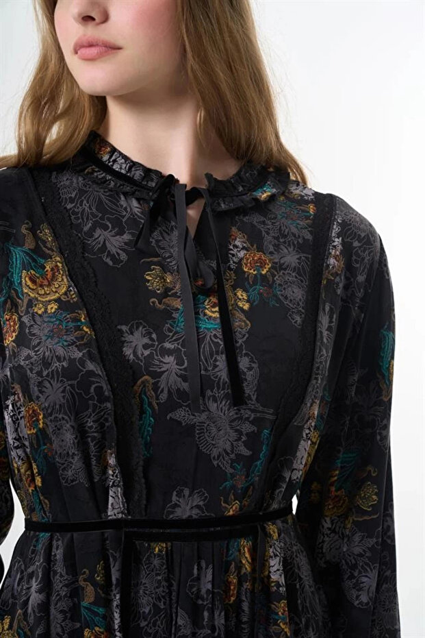 38805 Cupro Jakar Elbise - 5