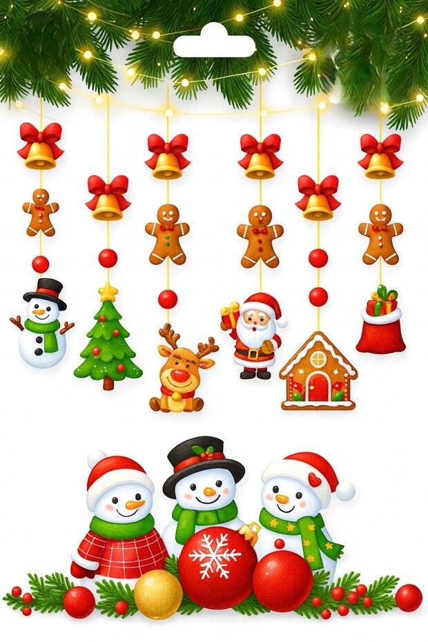 Christmas Ornament Christmas Set Decorations Santa Claus Christmas Tree Ornament