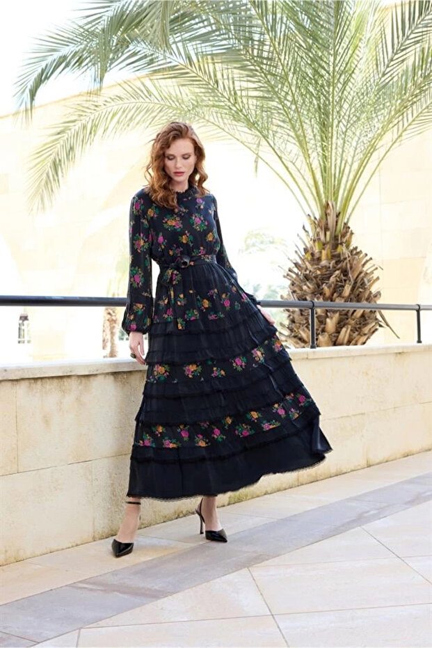 37818 Cupro Elbise - 6