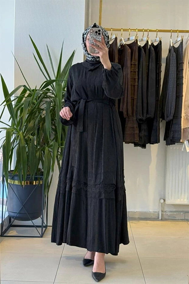 38528 İPEK FERACE SİYAH - 1