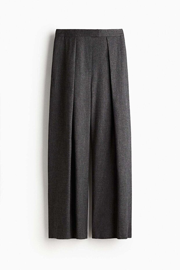 Wool-blend suit trousers