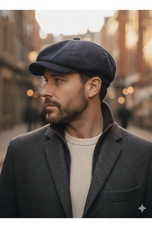 Peaky Blinders Corded Fabric Velvet Baretta Cap | Premium Classic Model