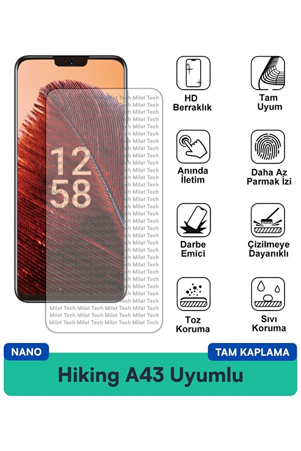 طبقة حماية للشاشة من Hiking A43 Nano مقاومة للخدوش والصدمات