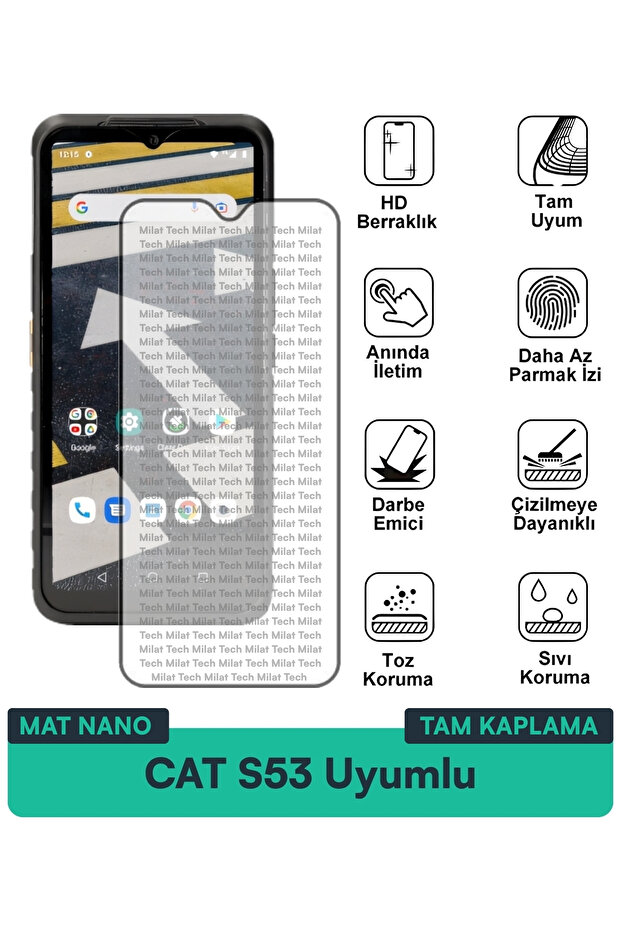 طبقة حماية للشاشة من CAT S53 Mat Nano مقاومة للخدوش والصدمات