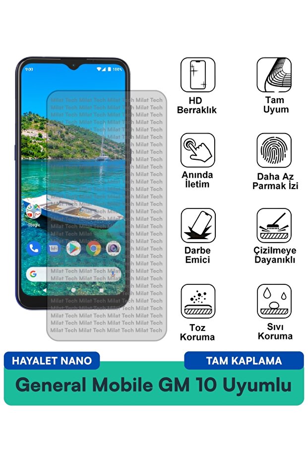 فيلم حماية الشاشة جنرال موبايل GM 10 هايلايت نانو مقاوم للخدوش والصدمات