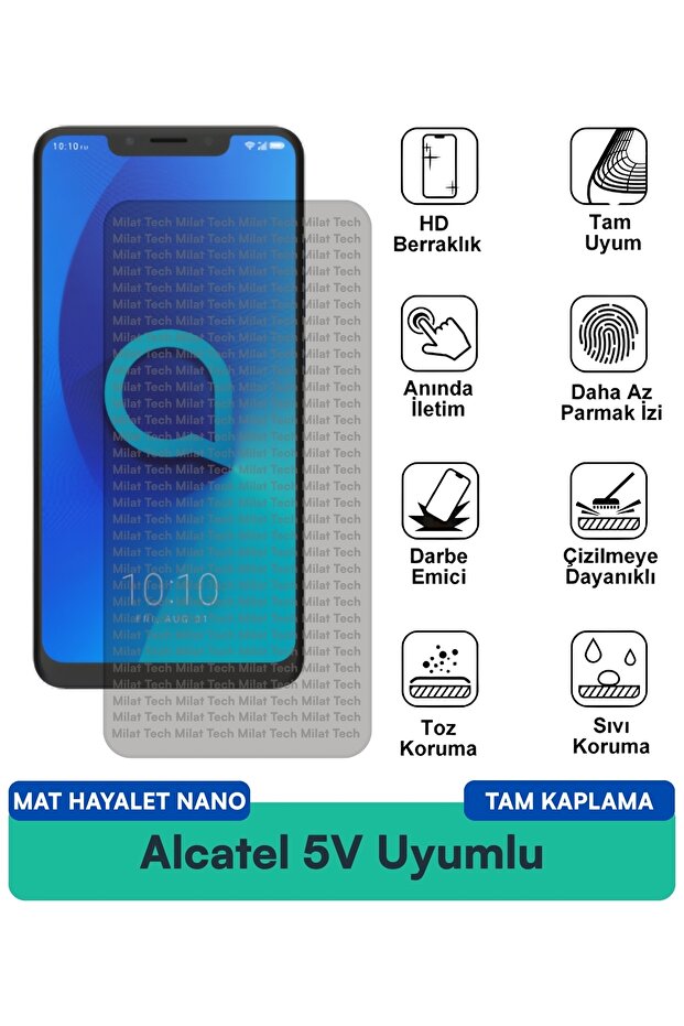 فيلم حماية شاشة Alcatel 5V Matte Ghost Nano مقاوم للخدوش والصدمات