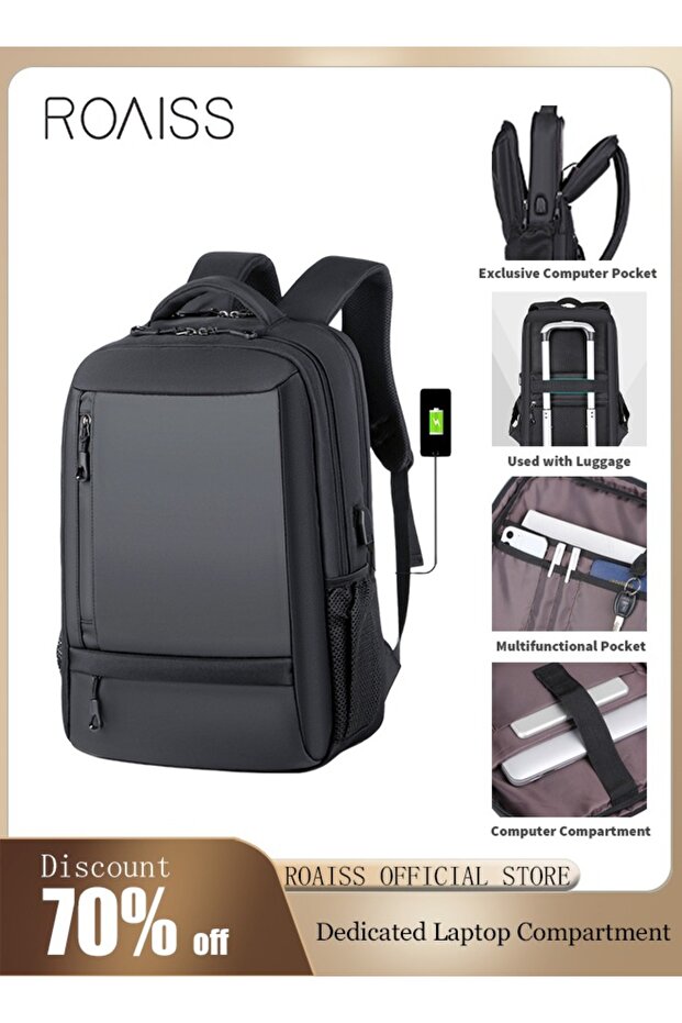 Business Waterproof Backpack Universal for Men and Women School Bag with USB Port for Men Work Trave