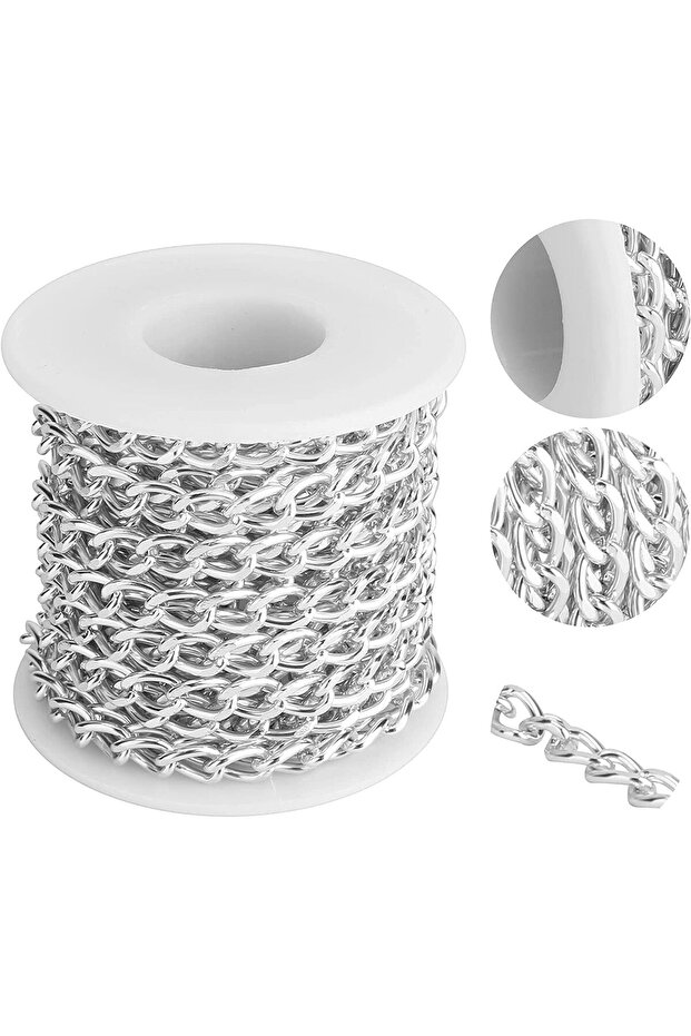 Chrome Plated Heavy Duty Twisted Chain Silver (2.5 MM)