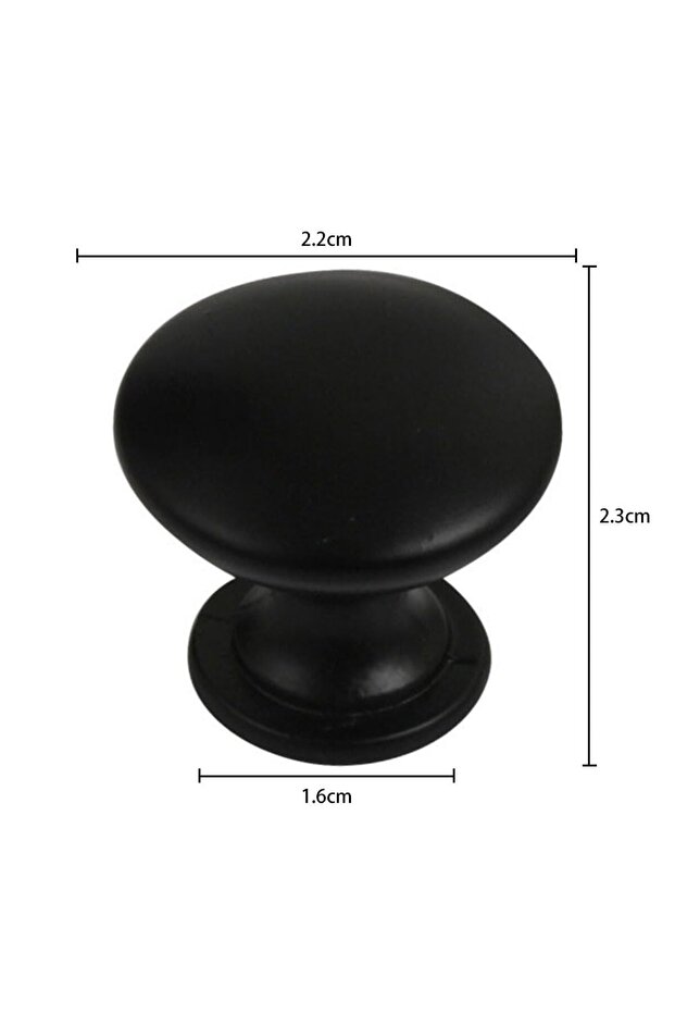 مقابض خزانة المطبخ - عبوة من 4 قطع - لون أسود غير لامع - 2