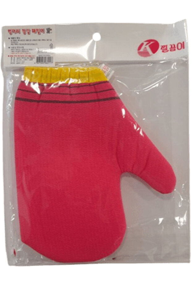 Mitten Glove Bath Towel - Red
