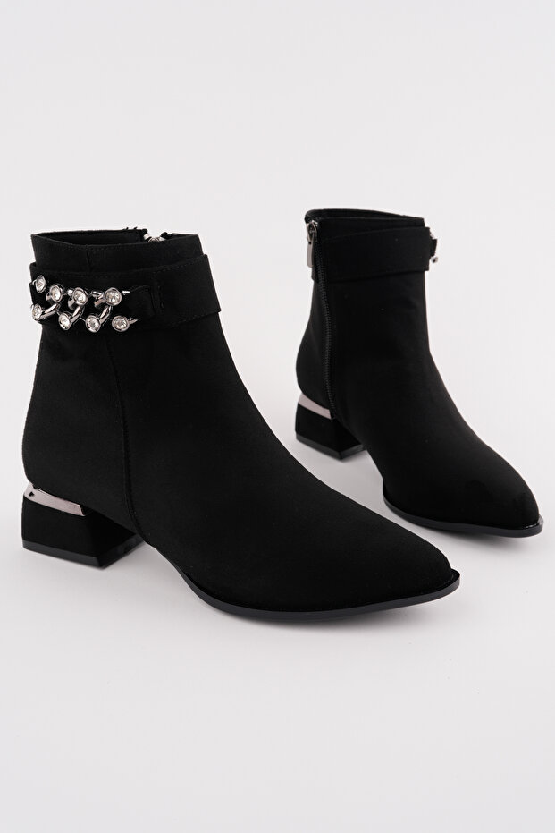 Bln-704 Low Heel Buckle Boots