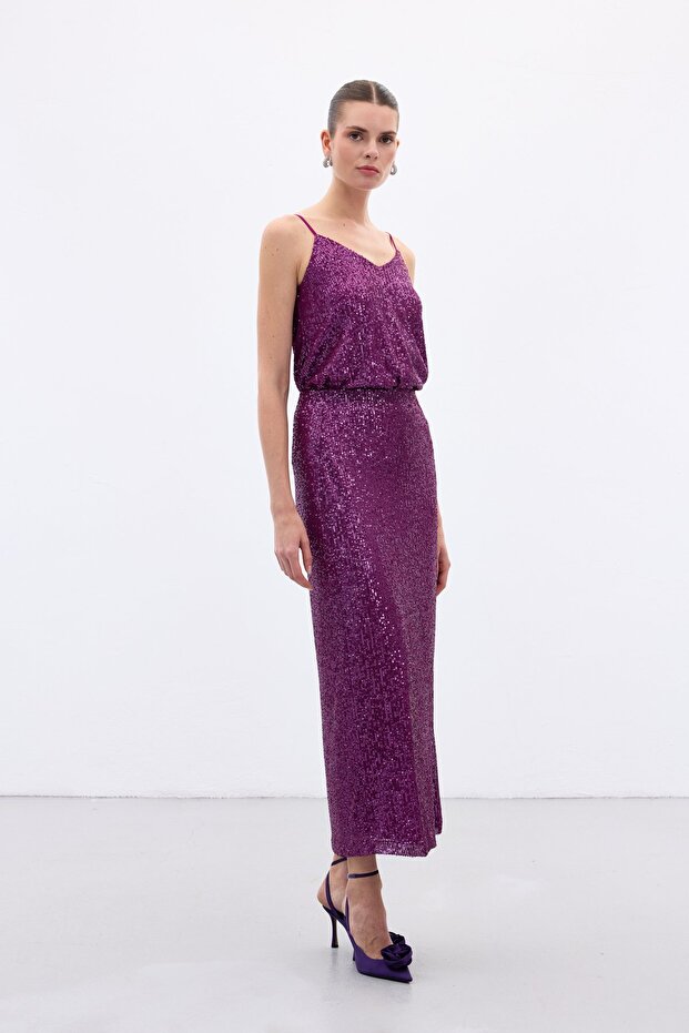 Karolin Midi Etek - Mürdüm - 4