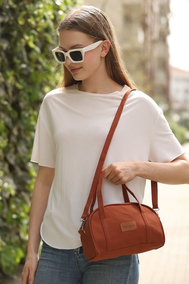 Women's Canvas Fabric Hand and Shoulder Bag