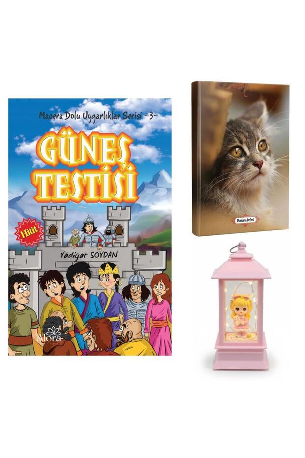 Sun Test - Minik Kedi Planlama Defteri and Kedili Kız Fener Tipi Işıklı Kar Küresi