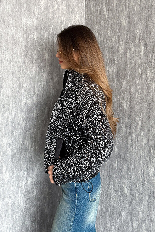 Kadın Pullu Mont 99544 - 3