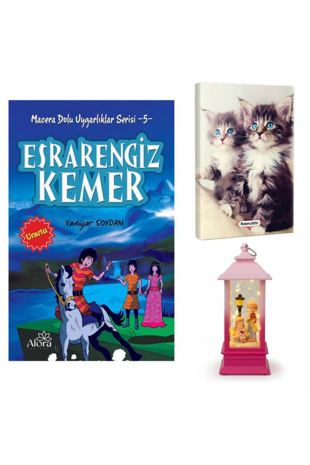 Esrarengiz Kemer - Maviş Kediler Planlama Defteri and Melodi ve Huzur Fener Tipi Işıklı Kar Küresi