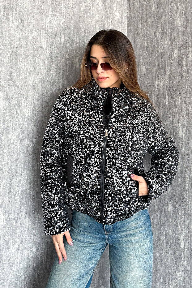 Kadın Pullu Mont 99544 - 2