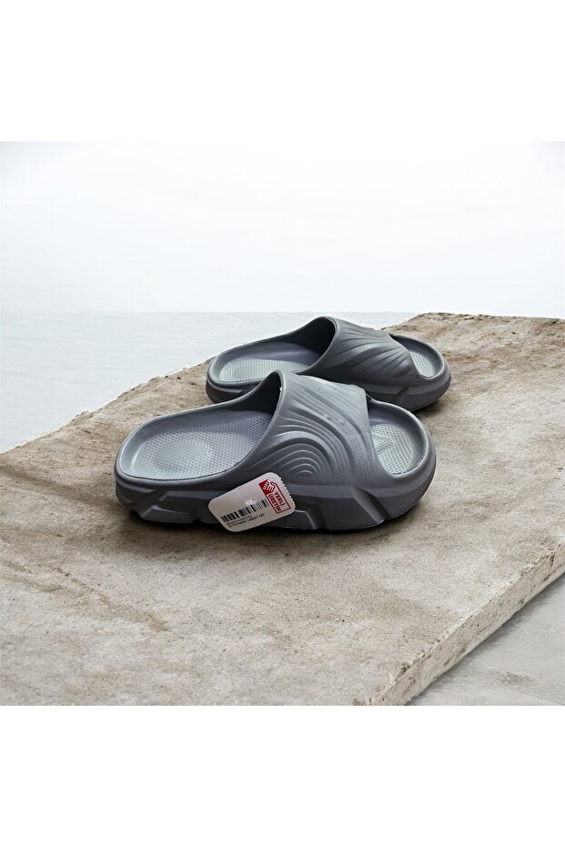 Men's Gray Men's Wet Floor Pool Beach Daily Use Eva Slippers
