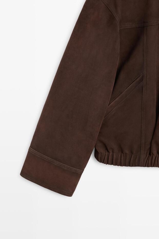 Süet deri bomber ceket - 8
