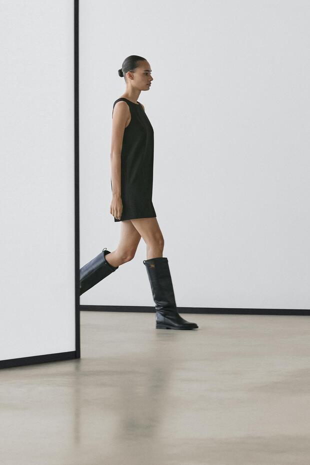 Yünlü mini elbise - 2