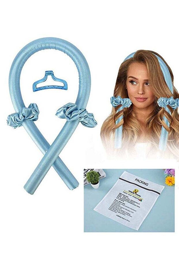 Heatless Curler Headband Set For Long Hair Multicolour