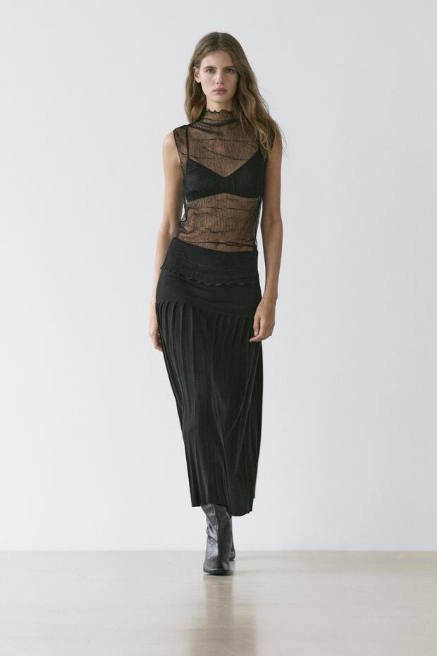 Pilili midi etek - 1