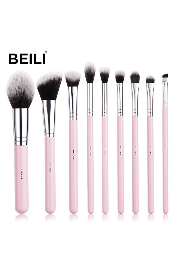 Pink 9 Makeup Brush Set