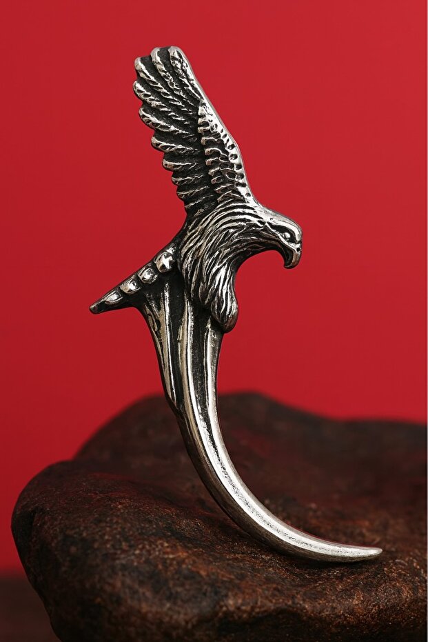 Non-Tarnishing 316L Steel Unisex Model Flying Eagle Necklace