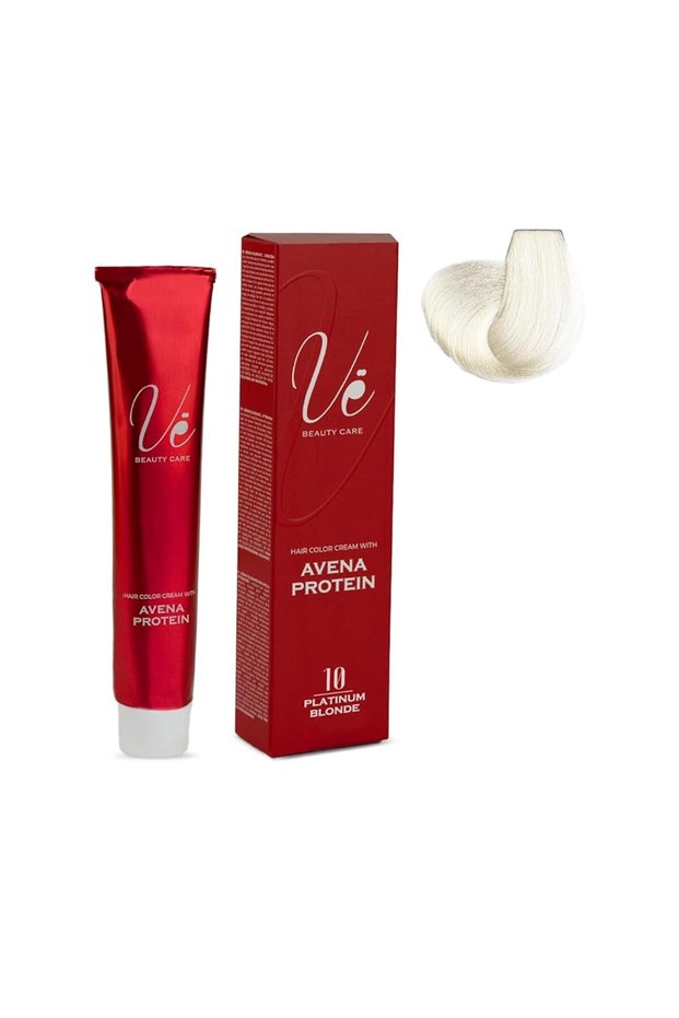 Hair Color Cream #10 Platinum Blonde - Permanent Hair Dye with Avena Protein | 100ml