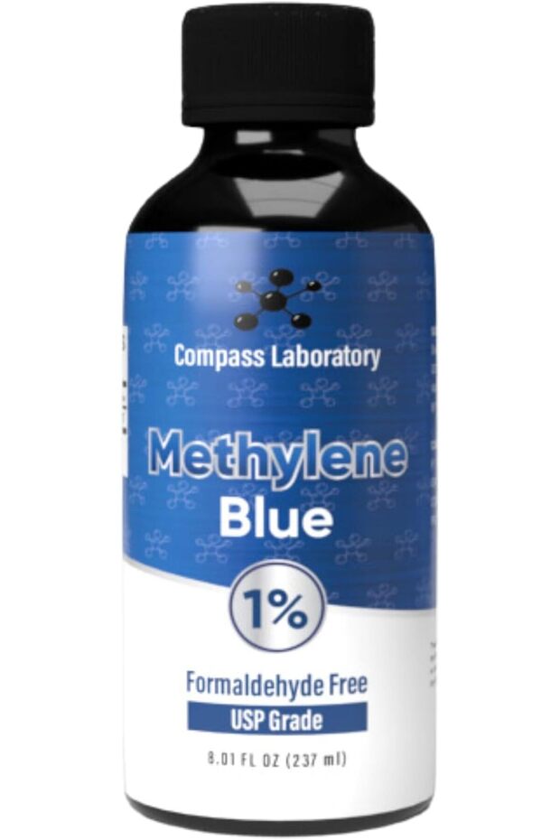 Methylene Blue 1% USP-Grade, 237ml Glass Bottle
