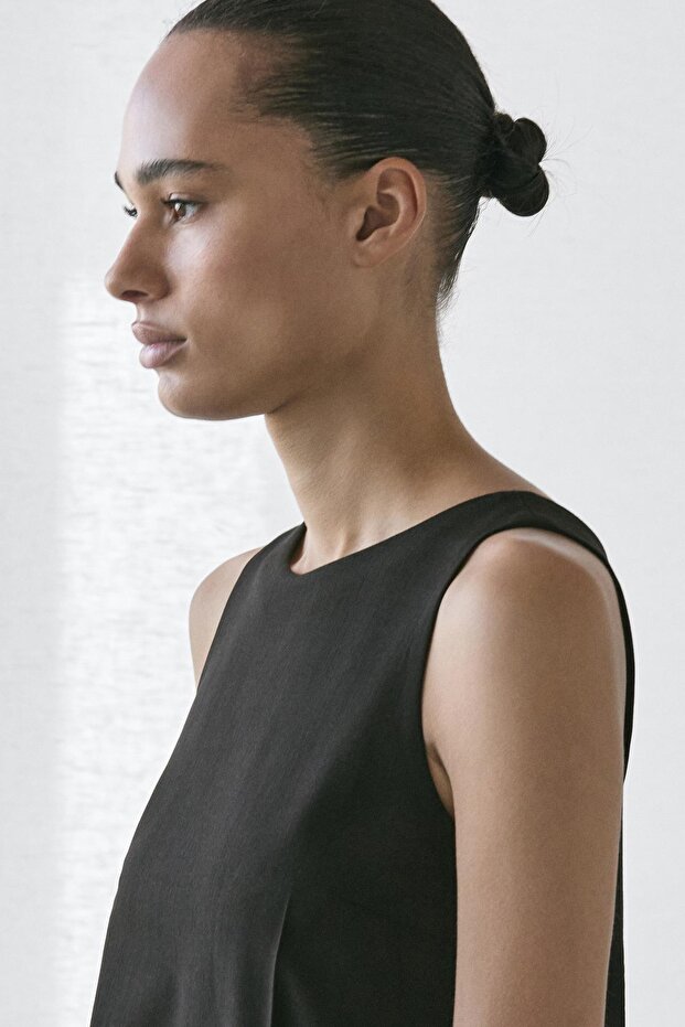 Yünlü mini elbise - 3