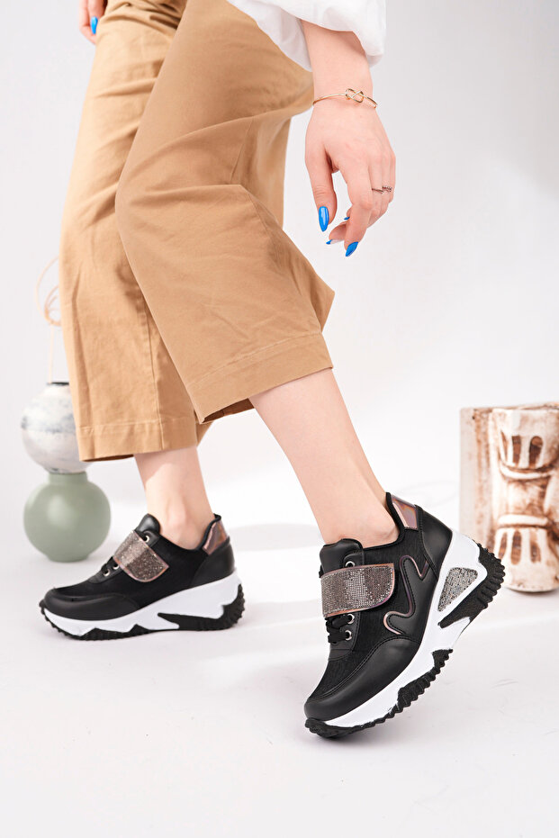Dnr-618 Thick Sole Stone Velcro Sports Shoes