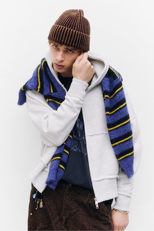 STWD Studio fermuarlı kapüşonlu sweatshirt - 1