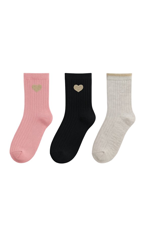 3-Piece Women's Cotton Socks