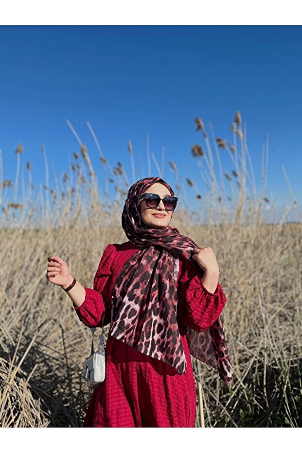 شال قطني بنمط الفهد - 2