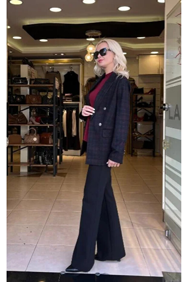 Plaid Jacket with Flap Pockets - 4