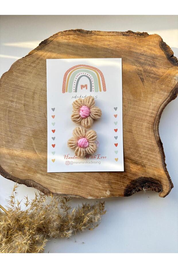 Children's Baby Buckle with Knitted Flower Accessories