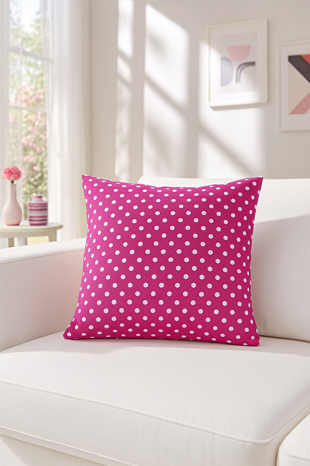 Duck Polka Dot Throw Pillow Cover Pink V1 40X40