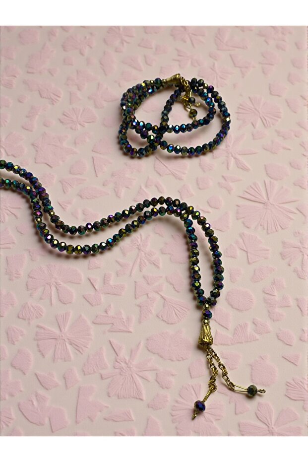 99' Luk Gift Crystal Stone Pearl Tassel Elegant Rosary Model Mevlid Gift