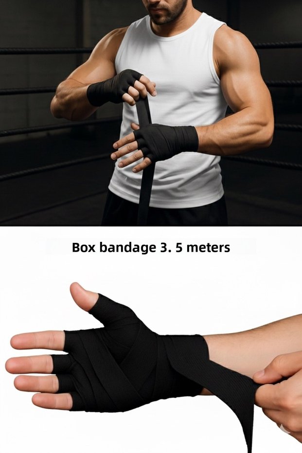 Boxing Bandage 2-Piece Professional Kickboxing Muay Thai 3.5 Meters Elastic Superior Quality Sports Bandage