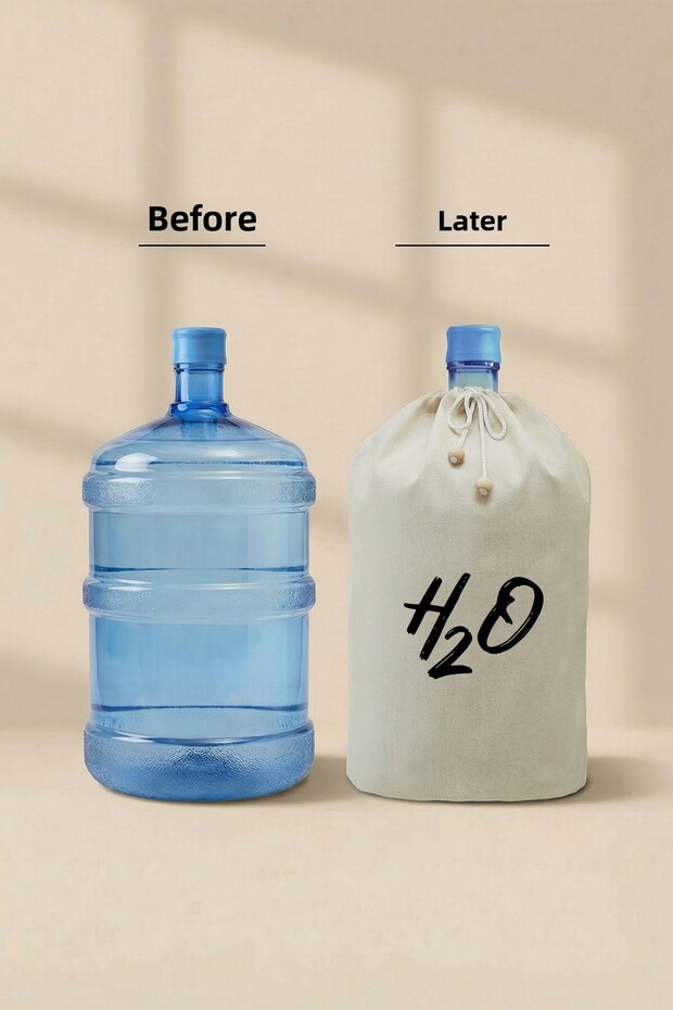 حافظة زجاجة مطبوعة H2O - 3