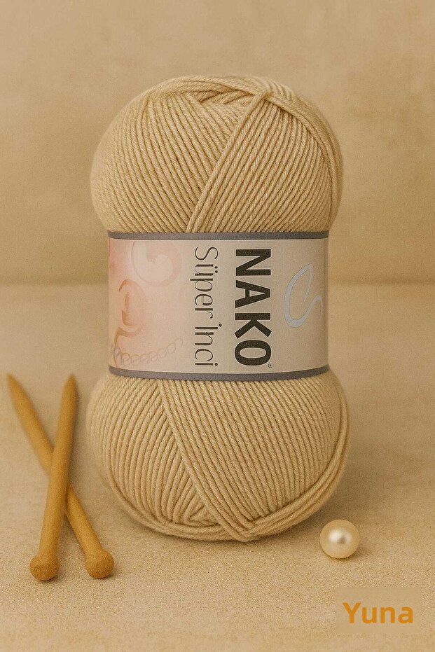 Super Pearl 25% Wool Hand Knitting Yarn 1199 Dark Cream