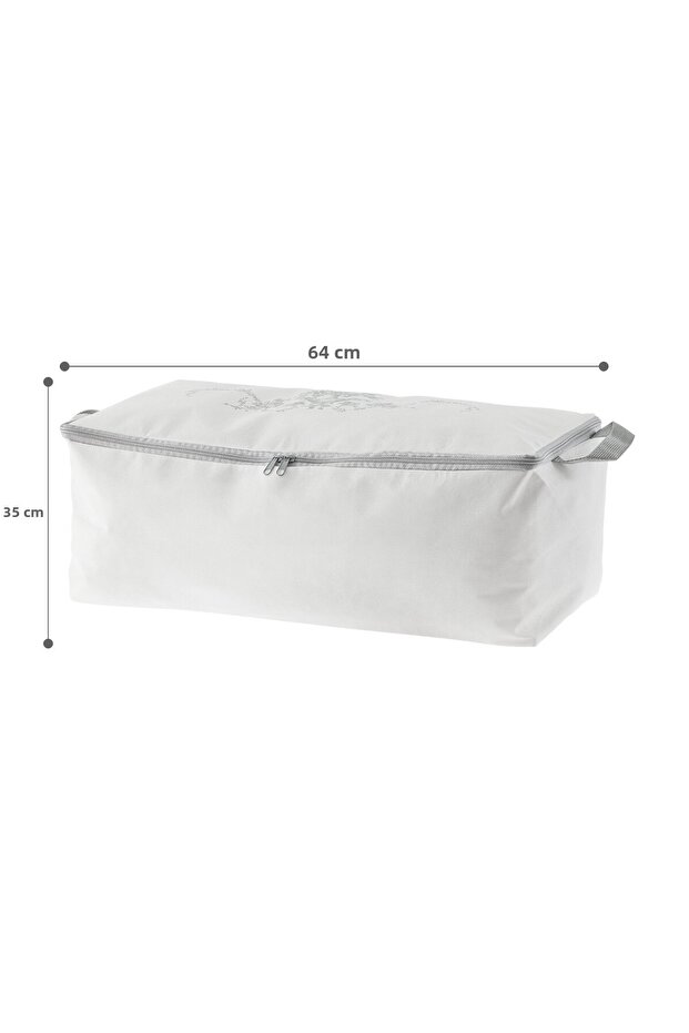 Flower pattern printed bag - white - 5