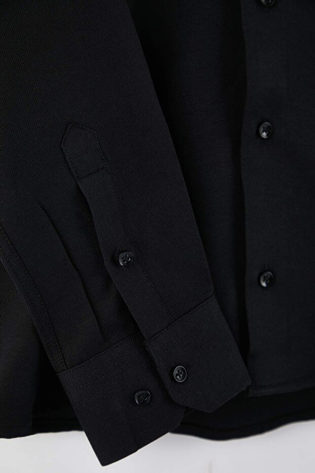 Siyah-Beyaz 2'li Takım Slim Fit Oxford Kolay Ütülenebilir Nefes Alan Erkek Gömlek TMNSS26GO00001 - 8