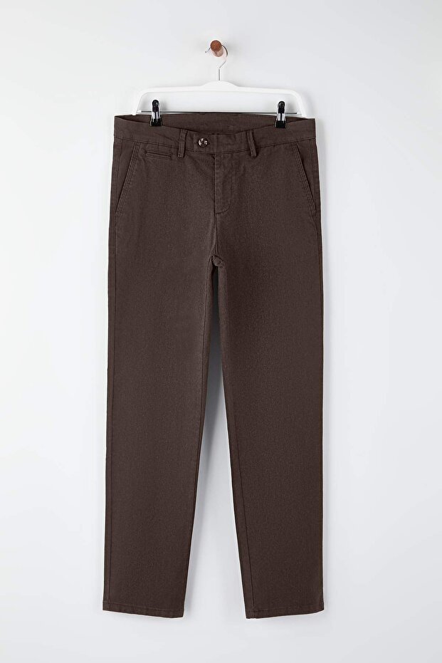 Vizon Erkek Dar Paça/Slim Fit Mevsimlik %100 Pamuk Likralı Kumaş Pantolon TMNAW26PL00032 - 5